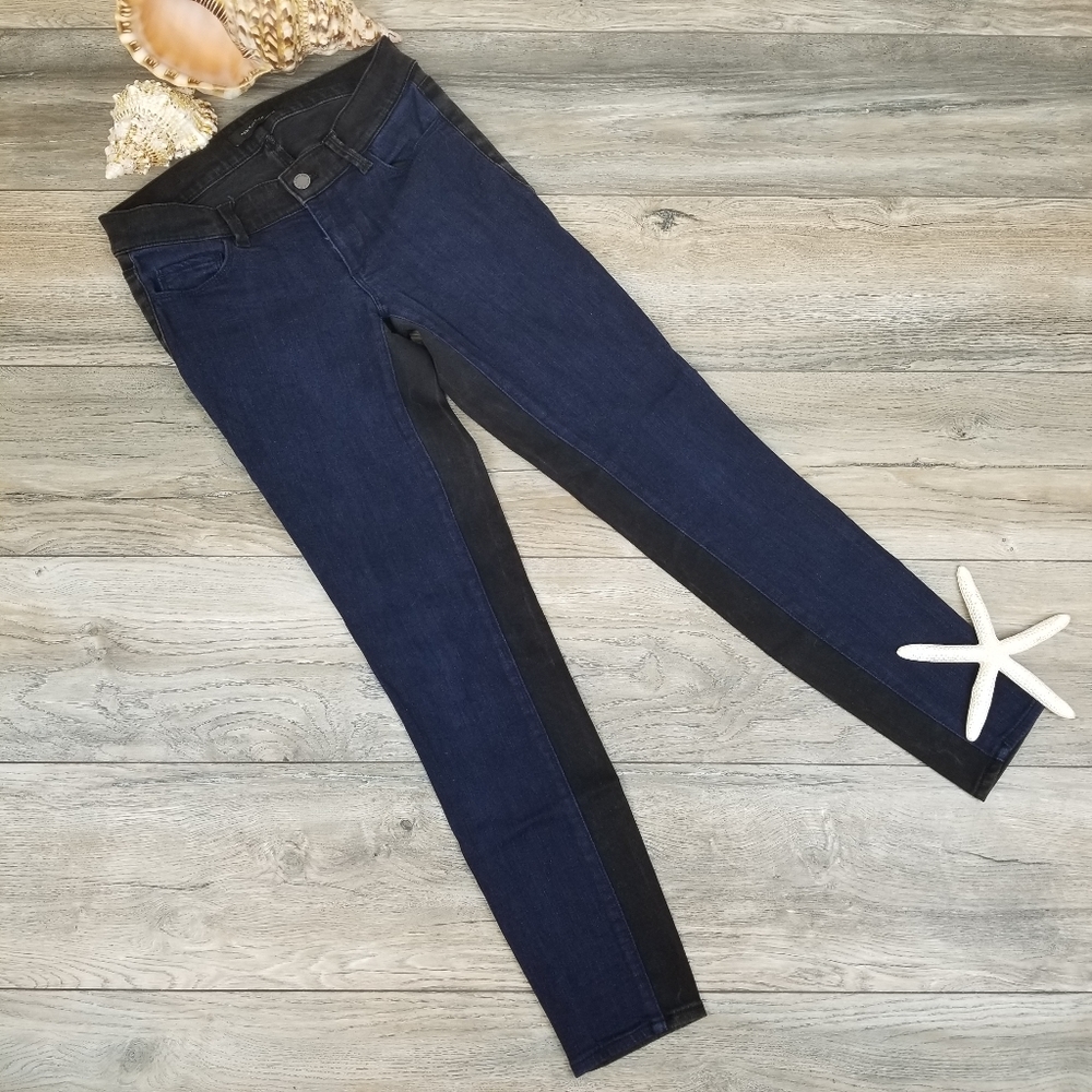 ANN TAYLOR Super Skinny Modern Fit Jeans Sz 2 Black and Blue